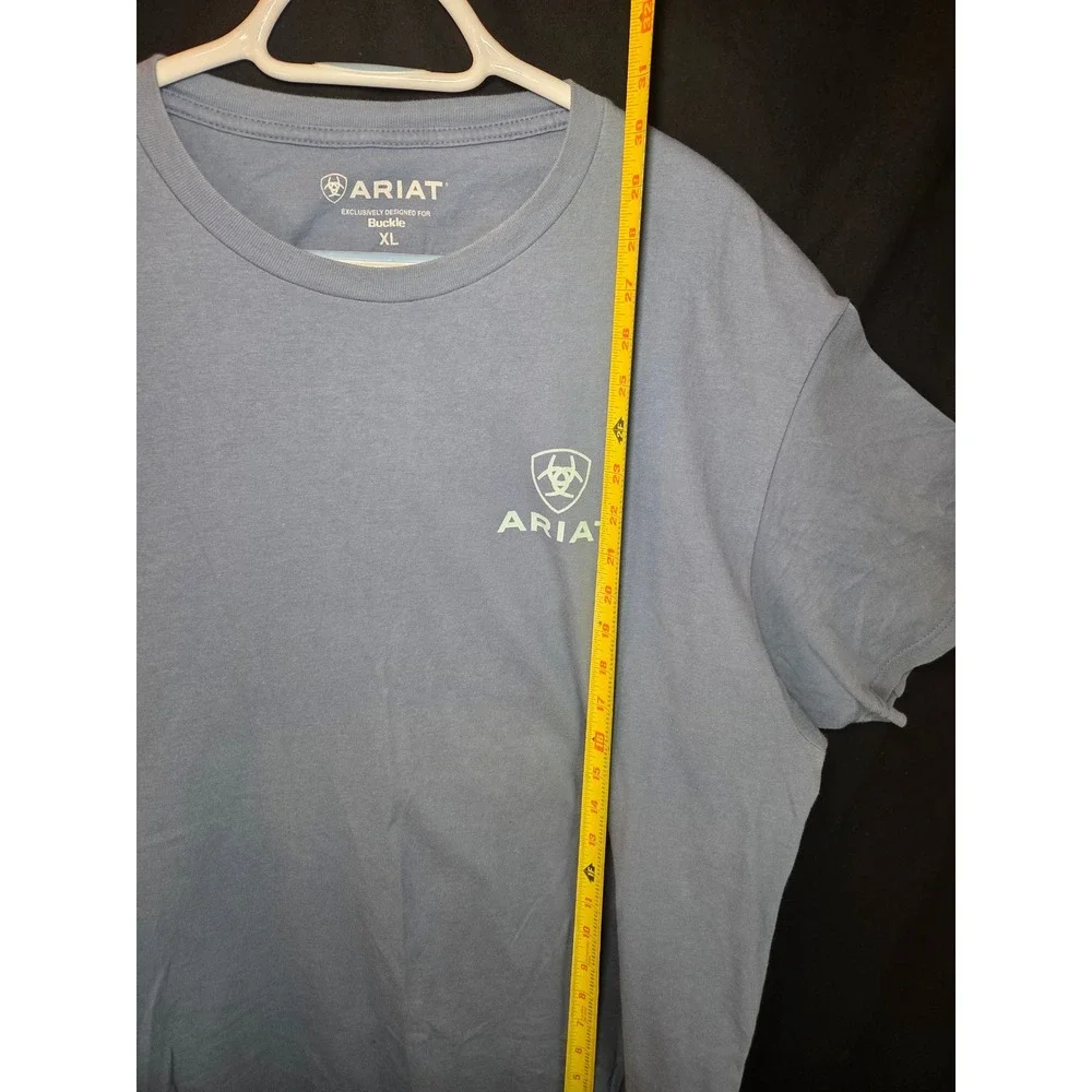 Ariat Lot of 3 Mens XL T Shirts Blue Gray‎ Graphic Short Sleeve Cotton Buckle